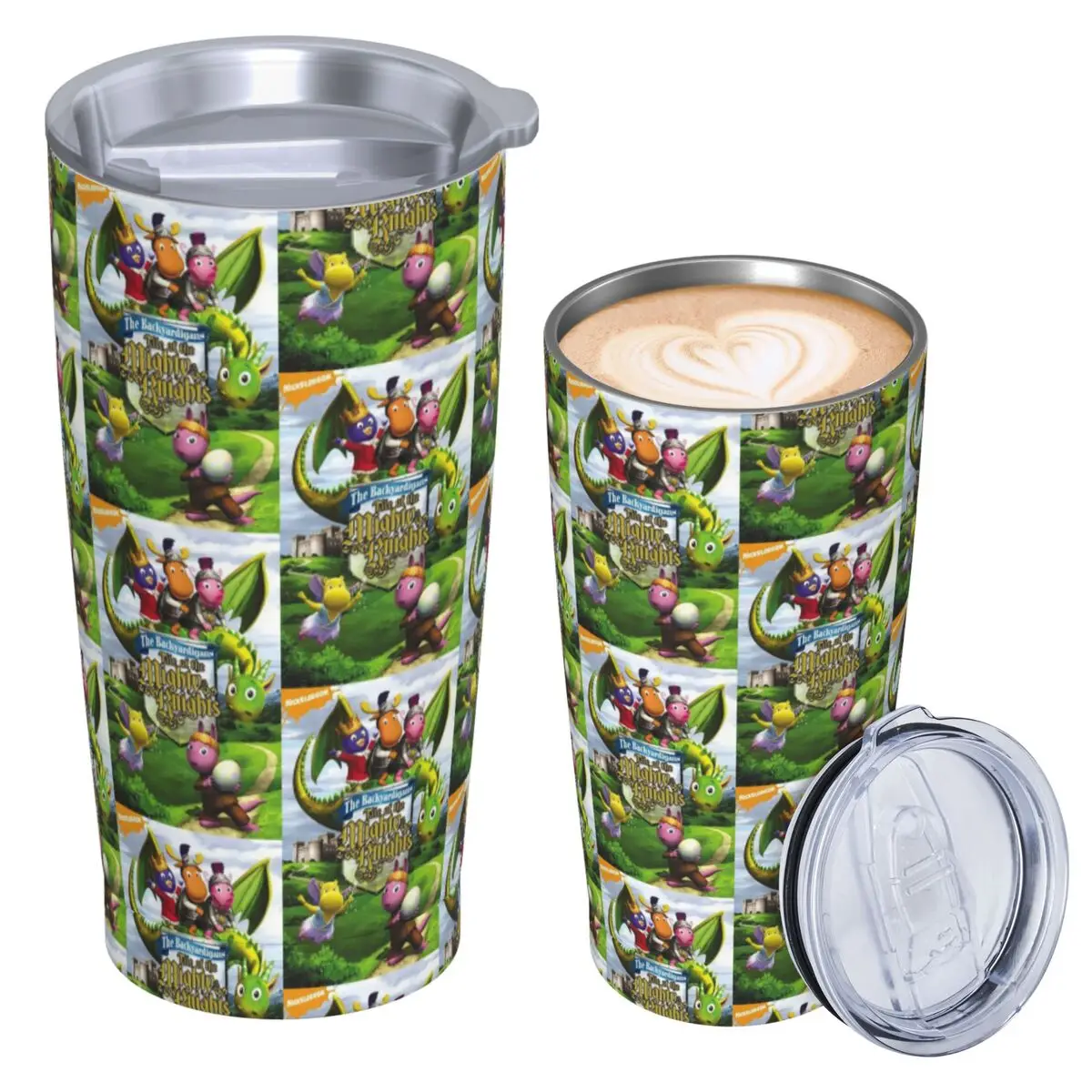 The Backyardigans Tale Of The Mighty Knights Stainless Steel Tumbler Vacuum Insulated Mug Thermal Cold Cups Straws With Lid 20oz
