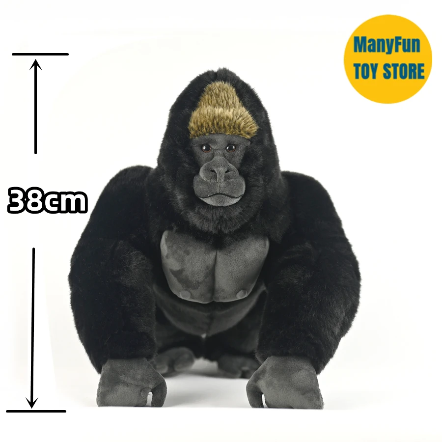 Silverback Gorilla High Fidelity Cute Ape Plushie Silverback Gorilla peluche bambola realistica simulazione animali di peluche giocattolo Kid