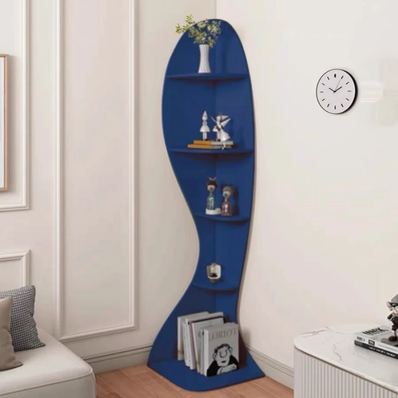 

Cabinet Shelf Floor Triangle Bookcase Living Room Koi Solid Wood Bookcase Corner
