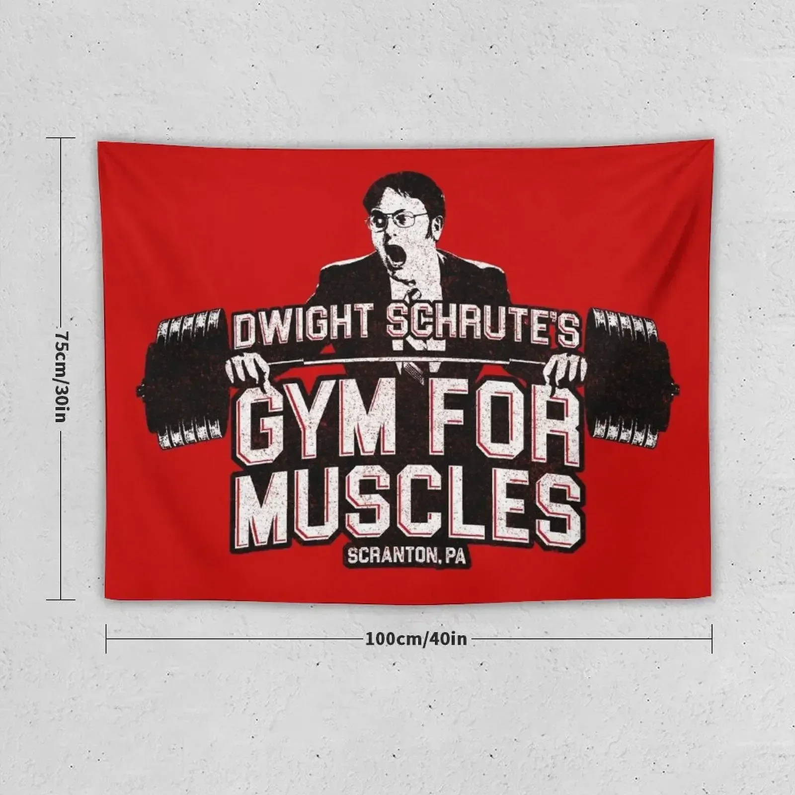 Dwight Schrute's Gym For Muscles Tapestry Tapete For The Wall Wall Art Room Decor Aesthetic Tapestry