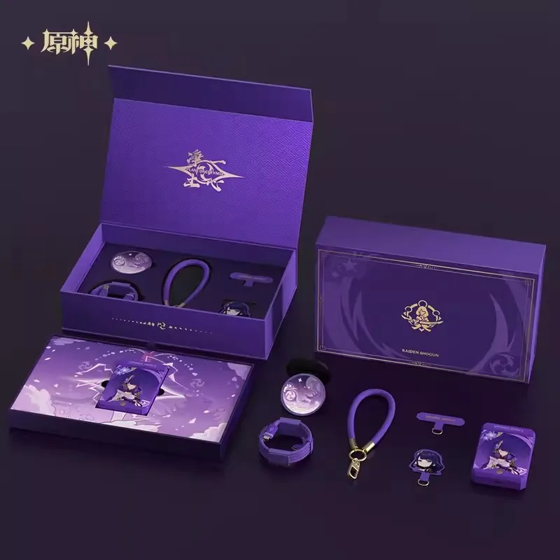 [Genuine] Genshin Impact Raiden Shogun Beelzebul Charging Set Bracket Pendant Travel Gear miHoYo Game Birthday Xmas Gift Box - Image 2