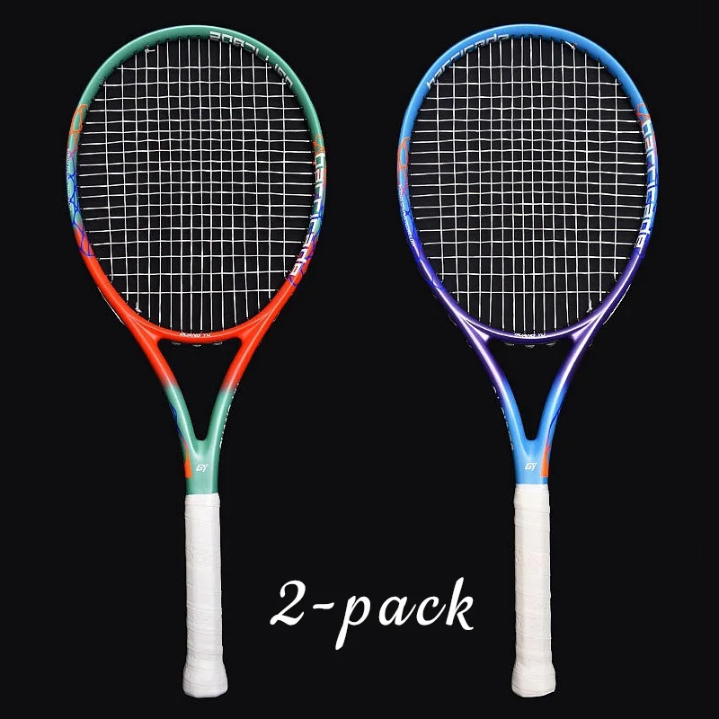 2-حزمة الكبار 27 بوصة مضرب تنس مادة ألياف الكربون خفيفة الوزن عالية المرونة المهنية الذكور امرأة الدفاع الهجومي #3