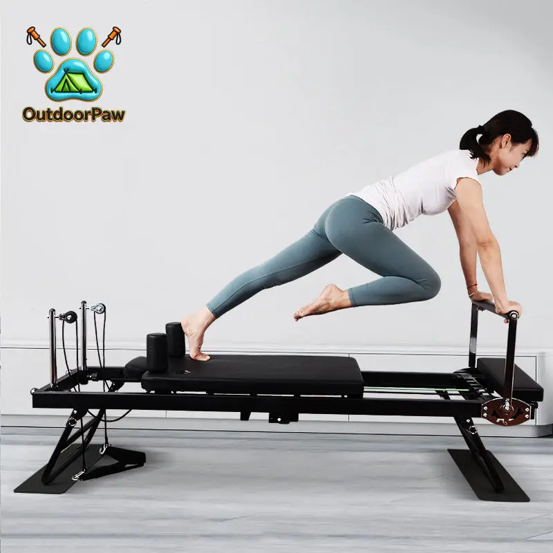 Pilates Reformers Extended Version Foldable Yoga Bed Machine Used Foldable Bed Equipment Metal Folding Pilates Reformer