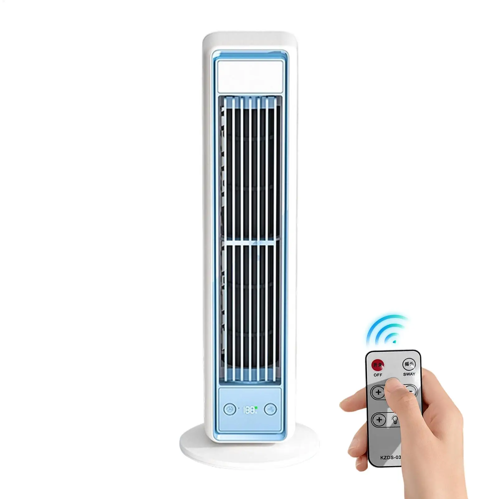 Mini Airs Conditioner Quiet Oscillating Standing/Lying Towers Fan Bladeless Floor Desk Fan Powerful Airs Cooler For Bedroom Home