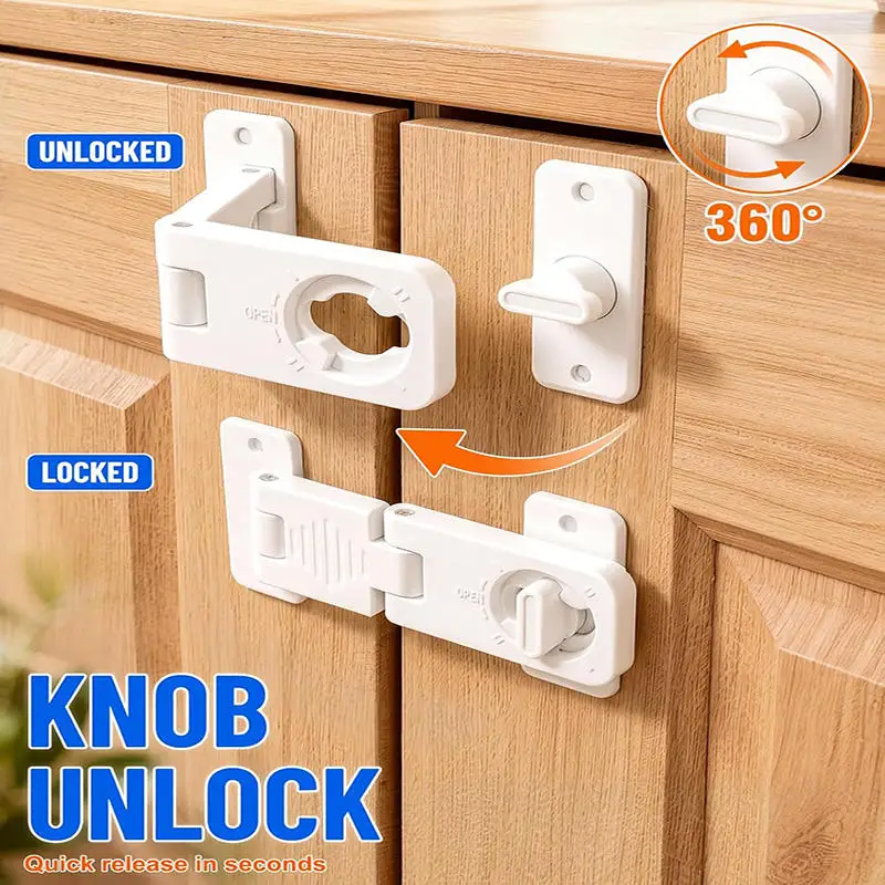 Fridge Child Safety Lock No‑Drill Adhesive Refrigerator Door Lock For Freezer Baby Proofing Kitchen Cabinet Latch
