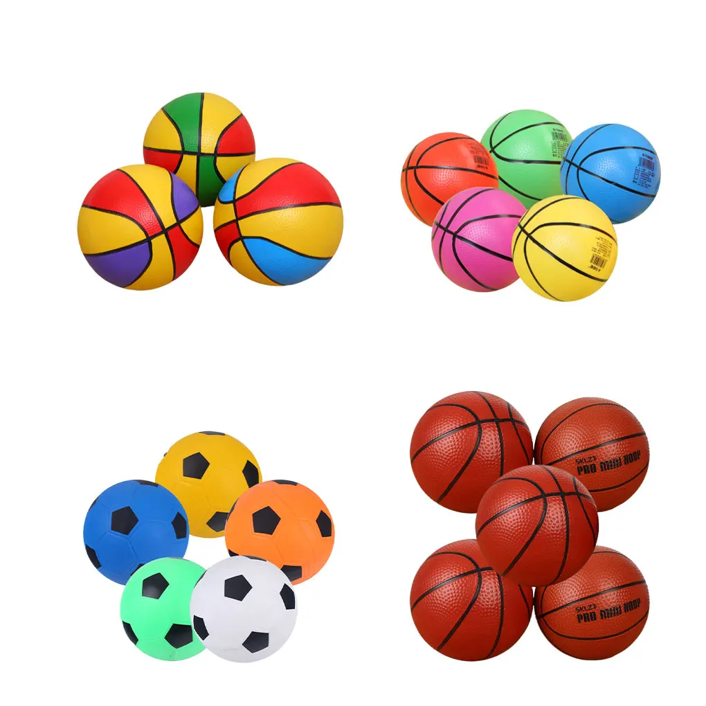 5 Stks/set 6Inch Pvc Kinderen Voetbal Water Opblaasbare Basketbal Zwembad Speelgoed Kinderen Training Basketbal Kinderen Sportspeelgoed