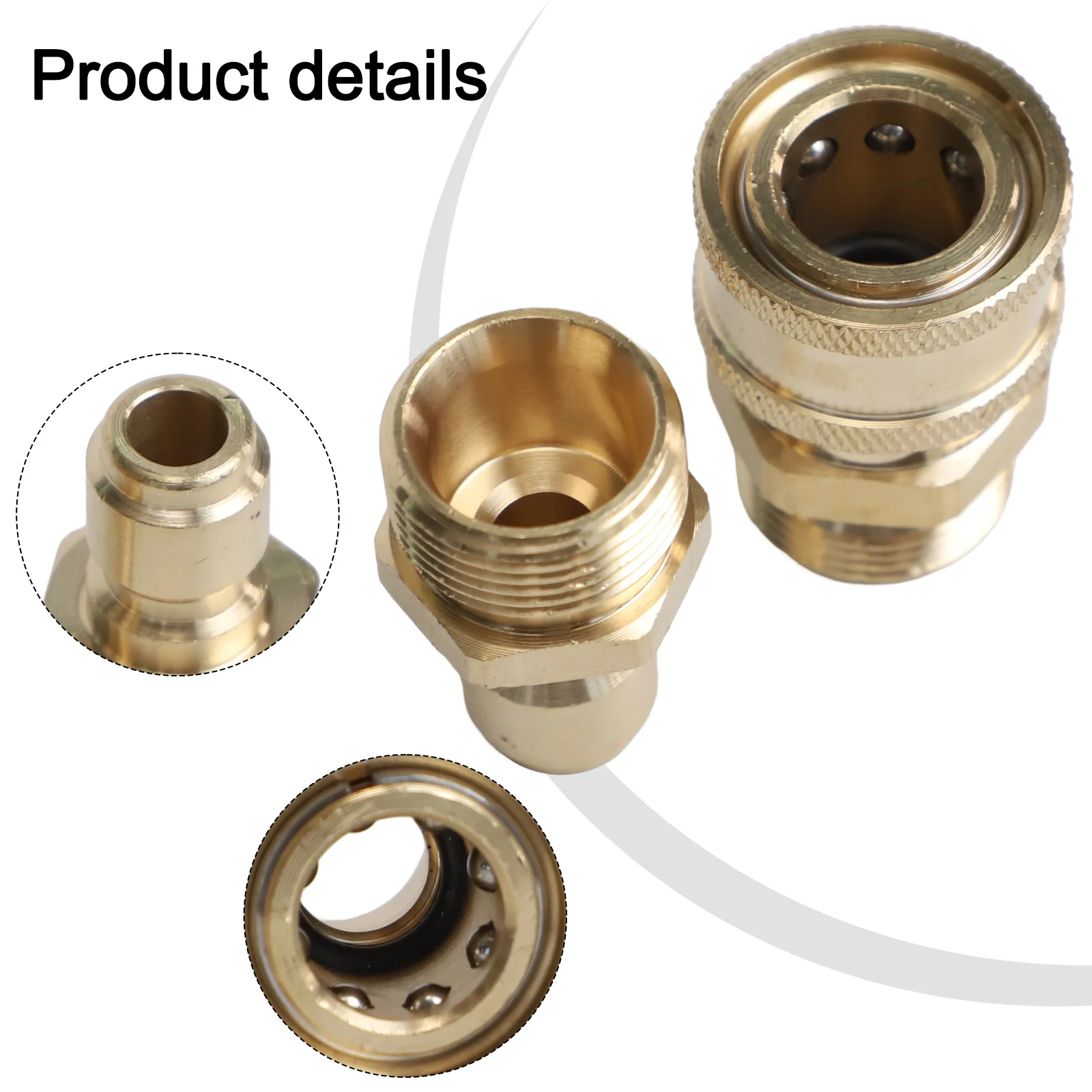 1 Pair Pressure Washer Quick Connector Fitting Quick Release Quick-connect Joint Quick-plug Water Pipe Adapter