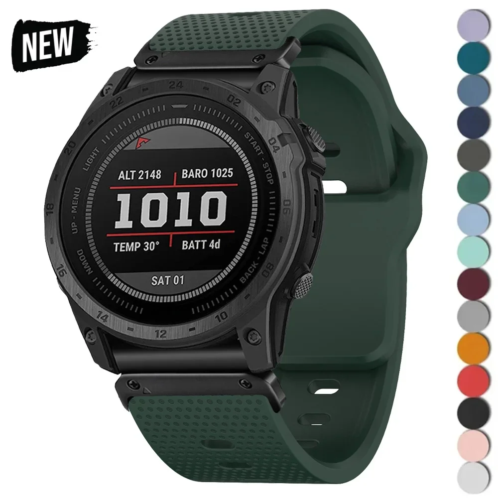 

26mm 22mm Strap For Garmin Fenix E 8 47mm 51mm 7 7X Pro/Enduro 3 2/Epix Quick Release Bracelet Loop Silicone Sports Watch Band