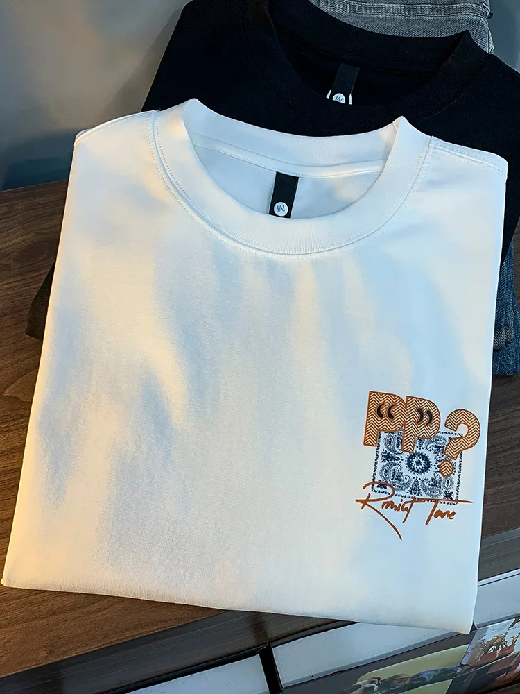 Summer New Short-Sleeved T-shirt Men\'s Comfortable Soft Breathable Ins Trendy round Neck Couple\'s Top Casual T-shirt
