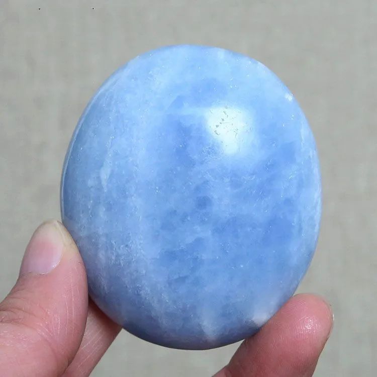 1000g Natural crystal Kyanite accompanies you with  rolling stone massage stone
