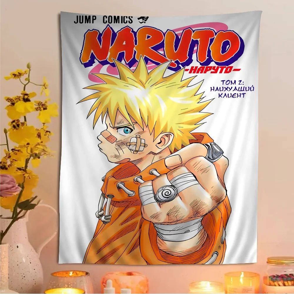 Anime N-Narutos Colorful Tapestry Wall Hanging Bohemian Wall Tapestries Mandala Wall Art Decor