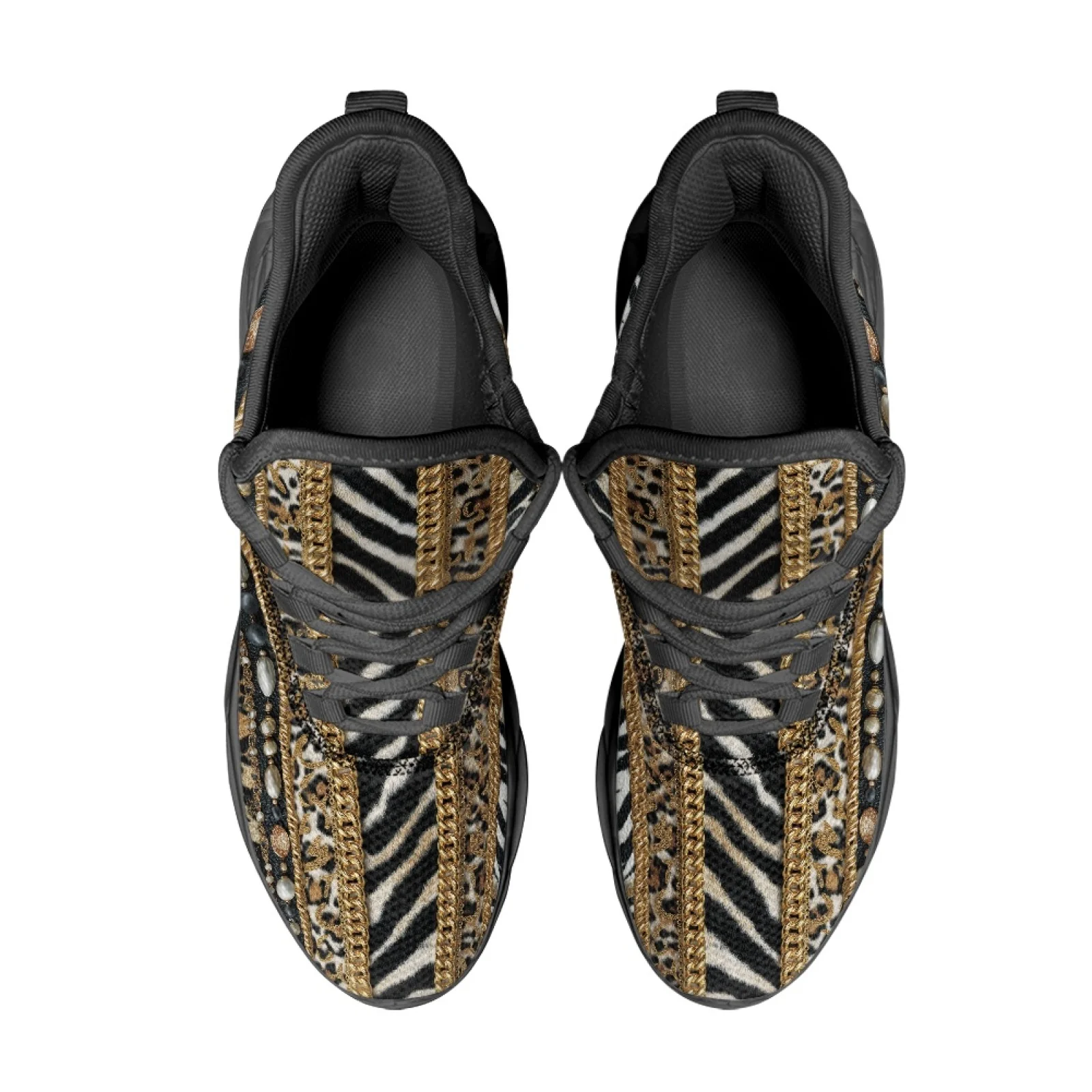 PENSTROLL Animal Chain Print Lightweight Running Shoes Athletic Footwear for Unisex Casual Men's Blade Sneakers