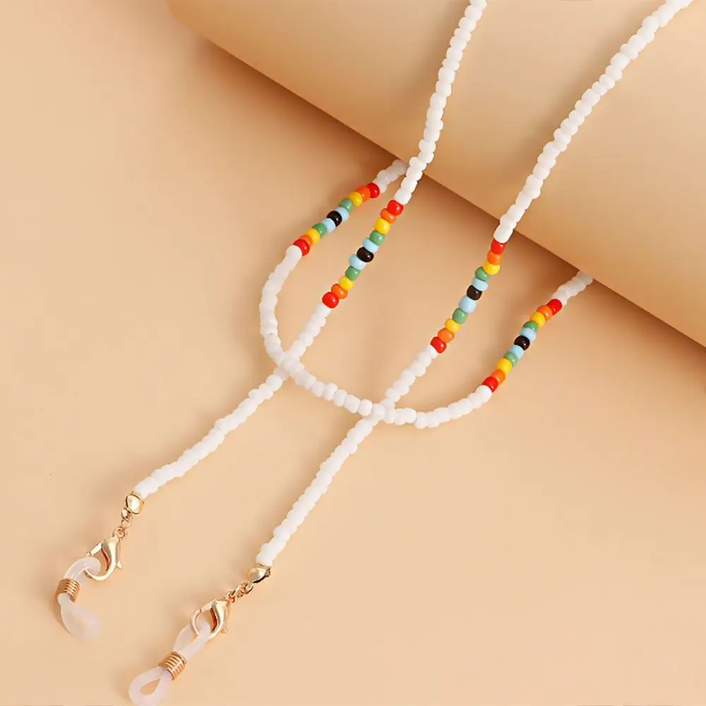 Colorful Rice Beads Eyeglass Chains Trendy Delicate Sunglasses Masking Chains Antiskid High Quality Glasses Hanging Chain