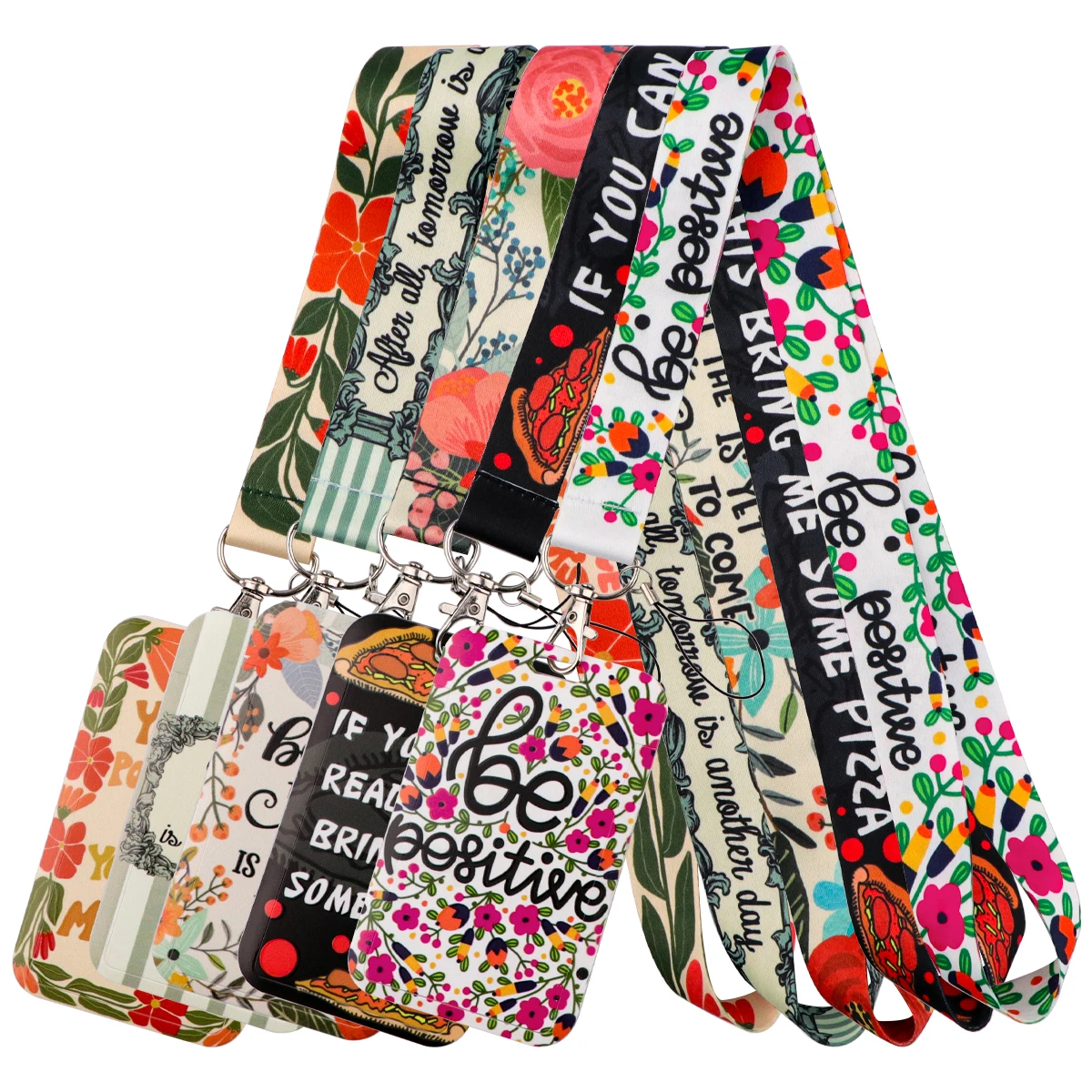 

Pizza QuotationNeck Strap Lanyard for Student ID Bus Card Gym Phone Strap USB Badge Holder DIY Hang Rope Phone Accessories Gifts