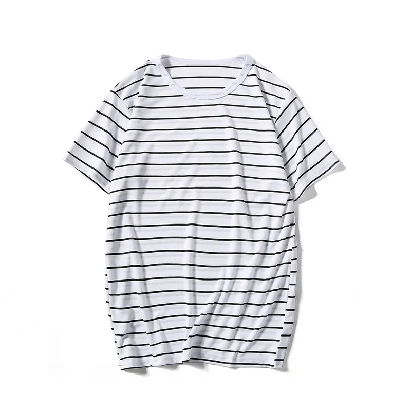 Sommer Männer Gestreiften T-Shirt Kurzarm T Hemd Männer Streetwear Fashion Gestreiften Tops Casual O Neck T-Shirt Mann T-shirt