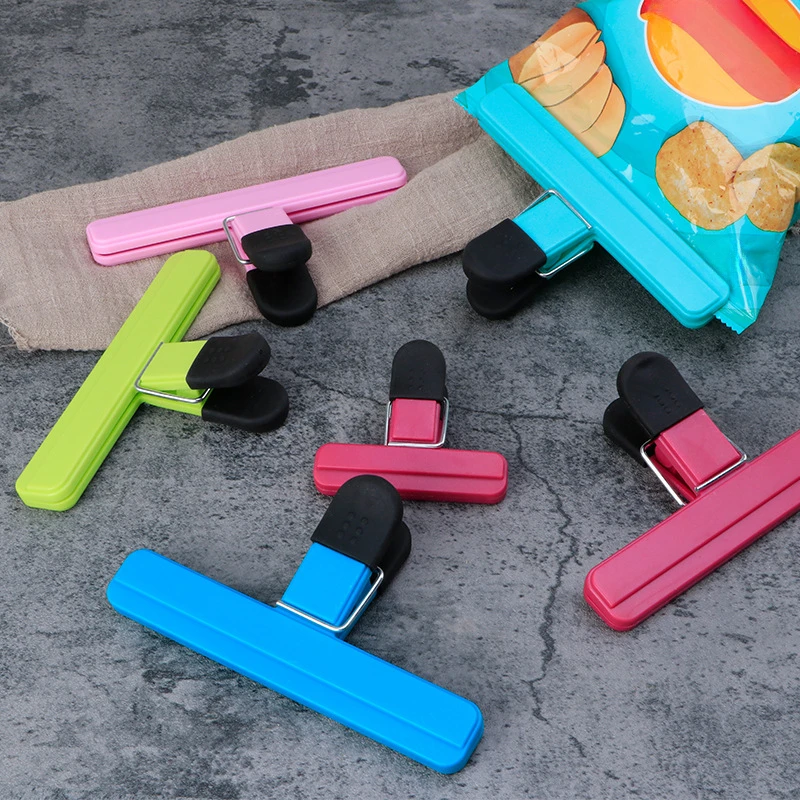 Kitchen Fresh-keeping Food Sealing Clip Tea Snacks Coffee Sealing Clip Simple Home Large Plastic Sealing Clip Multi-color Option