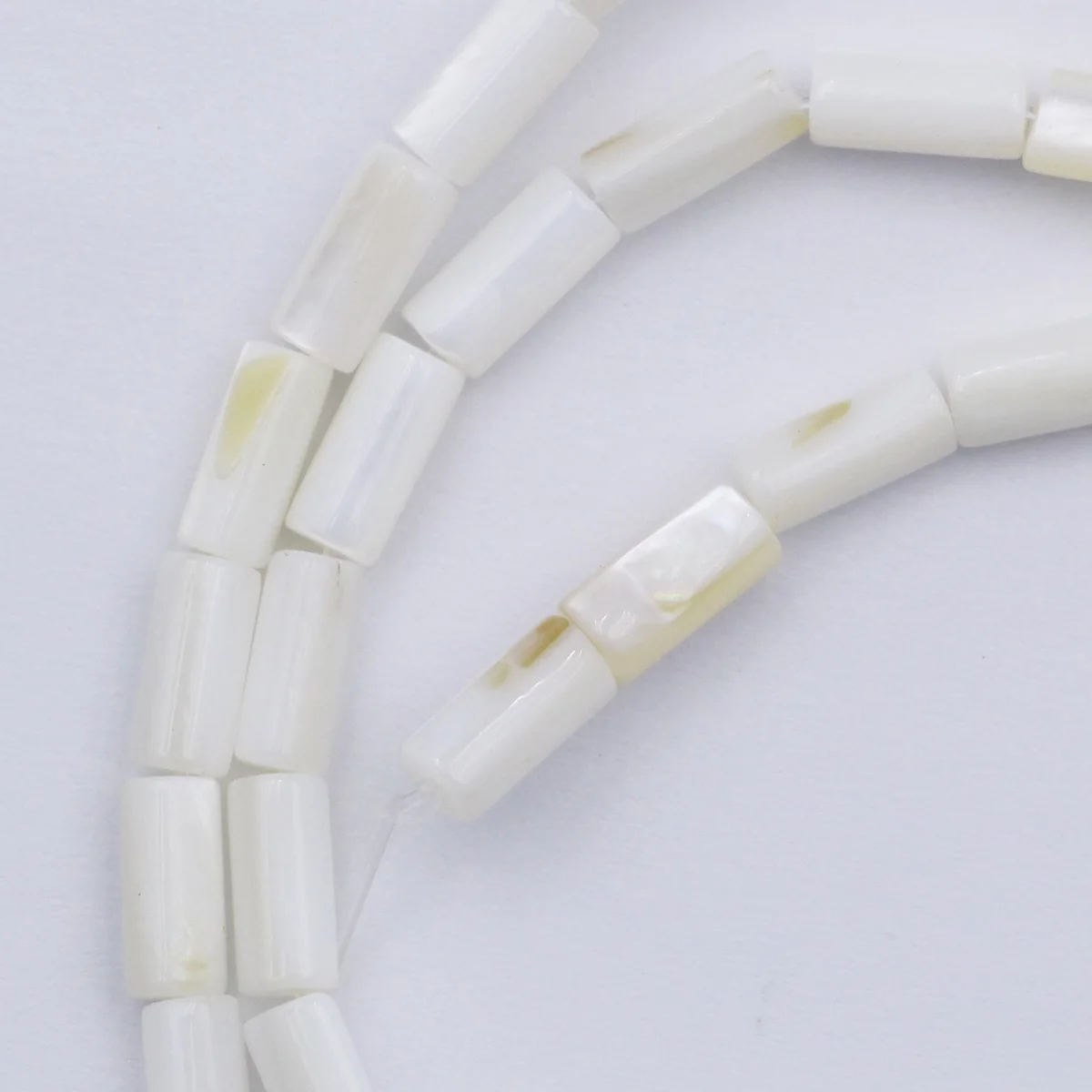 Natural White Tube Shell Mother of Pearl Loose Beads 15