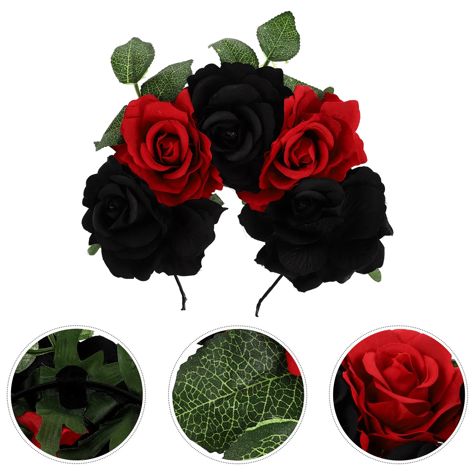 

1 шт. повязка на голову с розой, имитация цветка, обруч для волос, украшение для вечеринки на Хэллоуин, аксессуар для волос для женщин, девушек, дам, костюмная повязка на голову