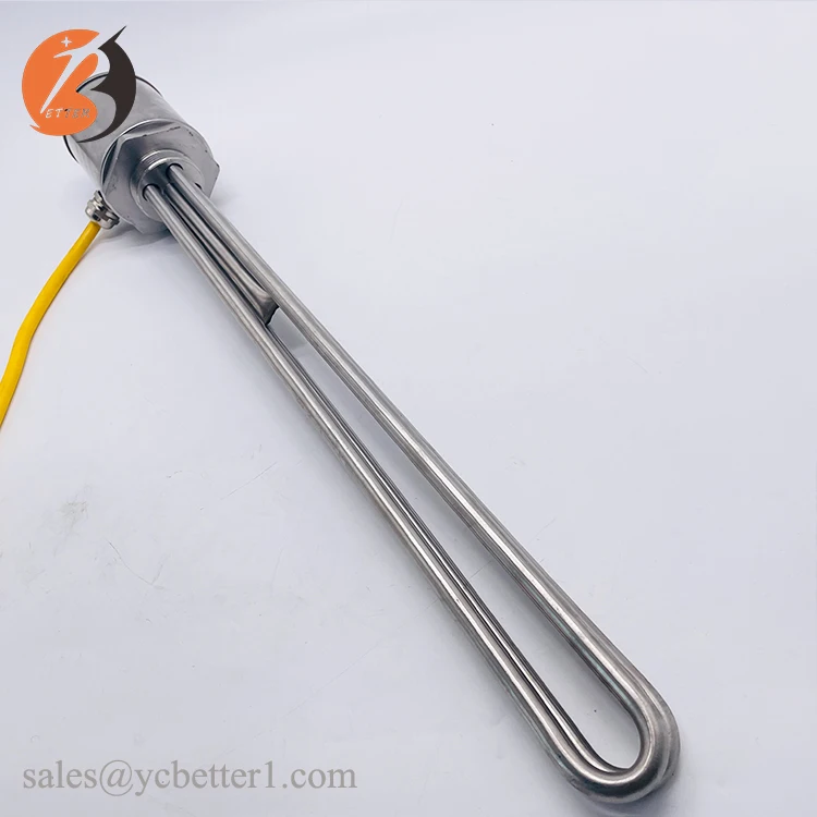 サーモスタット付き電気工業用ステンレス浸漬給湯器 1500w