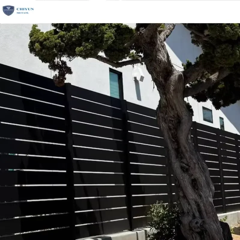 Aluminum Alloy Garden Fence Panel with Metal Frame for Home Use Includes Fence Accessories and Post Caps