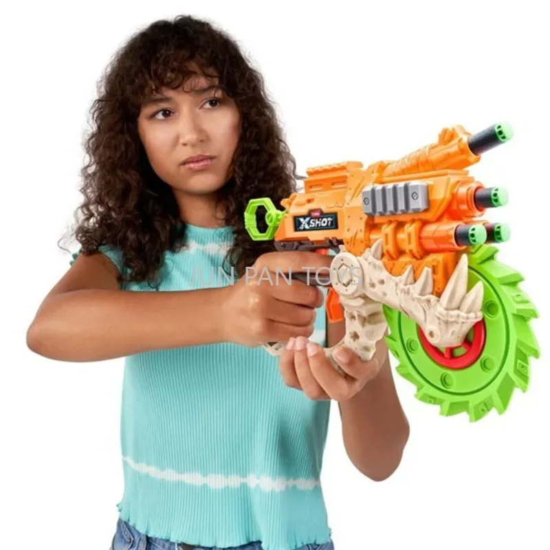 Zuru XShot Insanity HorrorFire HorrorFire con 8 dardos pistola de juguete modelo figura niños juguetes para niños colección juguete de regalo de Navidad