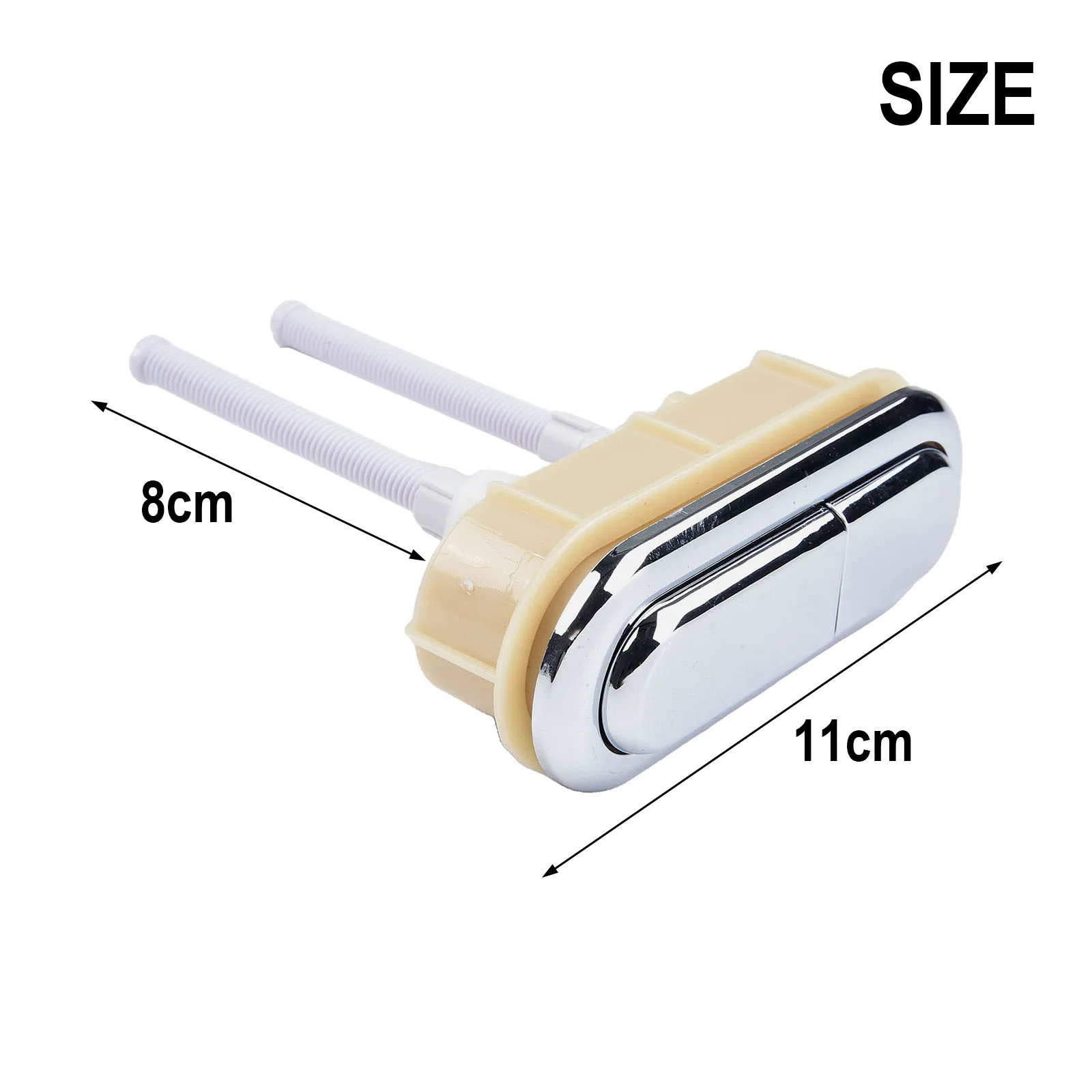 

Кнопка смыва в ванной комнате Хромированная кнопка для унитаза Хромированная отделка Эффективный разрядный унитаз Материал ABS + PP