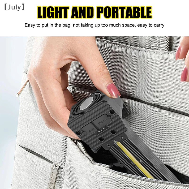 ポーズ用ジムランプ、吊り下げフック付きポータブル磁気LED懐中電灯、ポーズ用防水LED 7速ギア調光ジム
