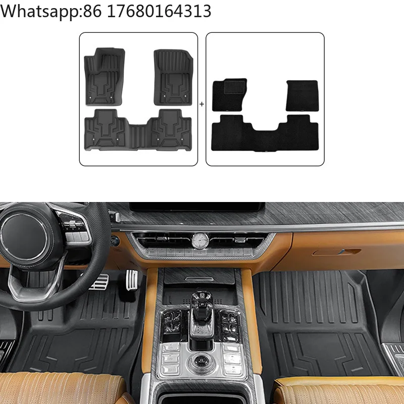 For High-quality Automotive Parts TPE Carpet Floor Mats with Double-layer Foot Pads Are Suitable for GWM Tank 500.