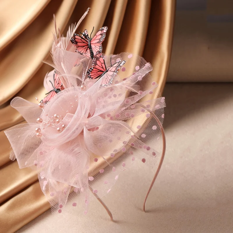 Vlinder Derby Hoed Klassieke Tea Party Hoeden met Haarclip Jaren '20 Jaren '50 Fascinators voor Dame Vrouw Formeel evenement Slijtage Accessoire