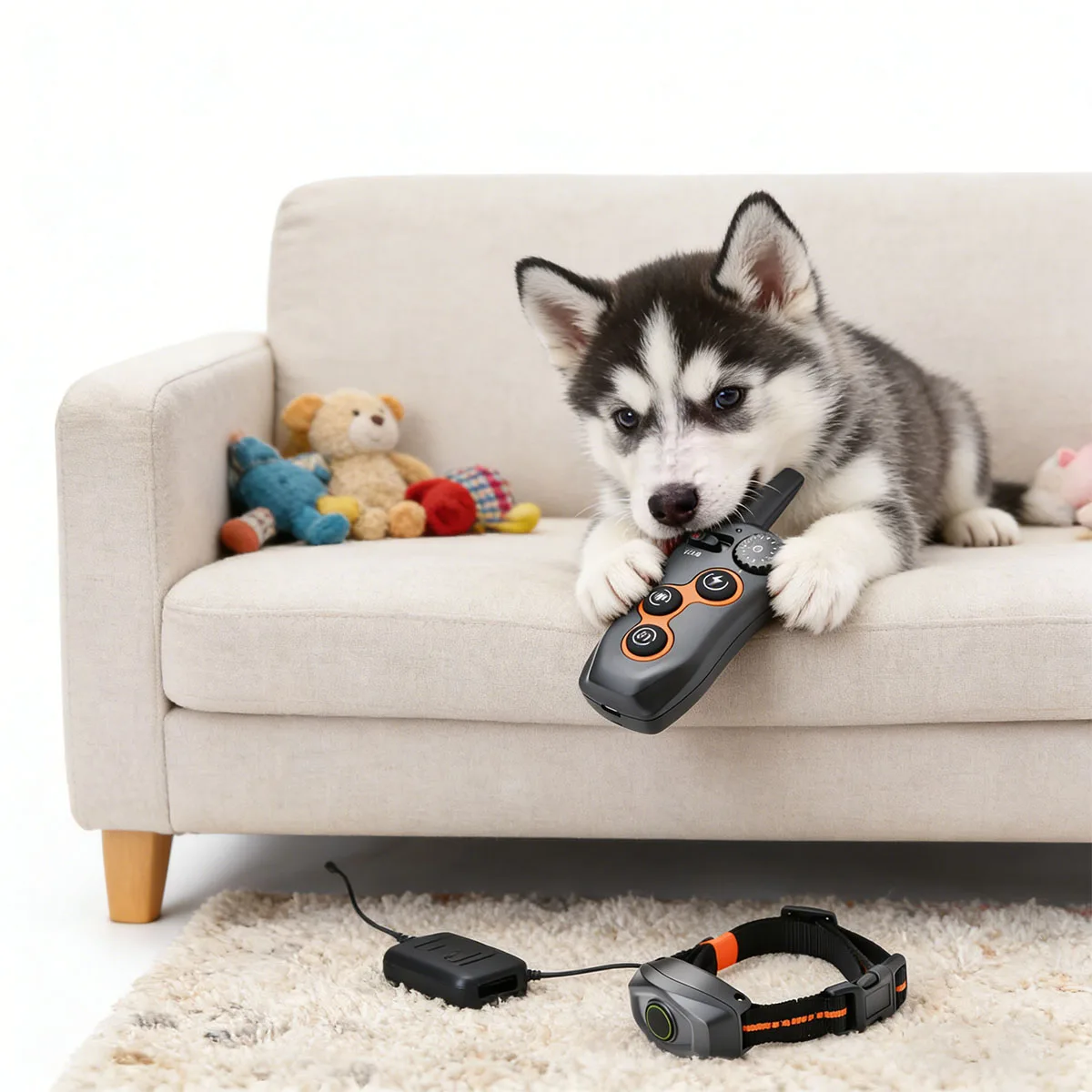 

Dog Training Collar with Remote1300ft IPX7 Waterproof Dog E-Collar with 3 Training Modes Safe Lock for Small Middle Large Dogs