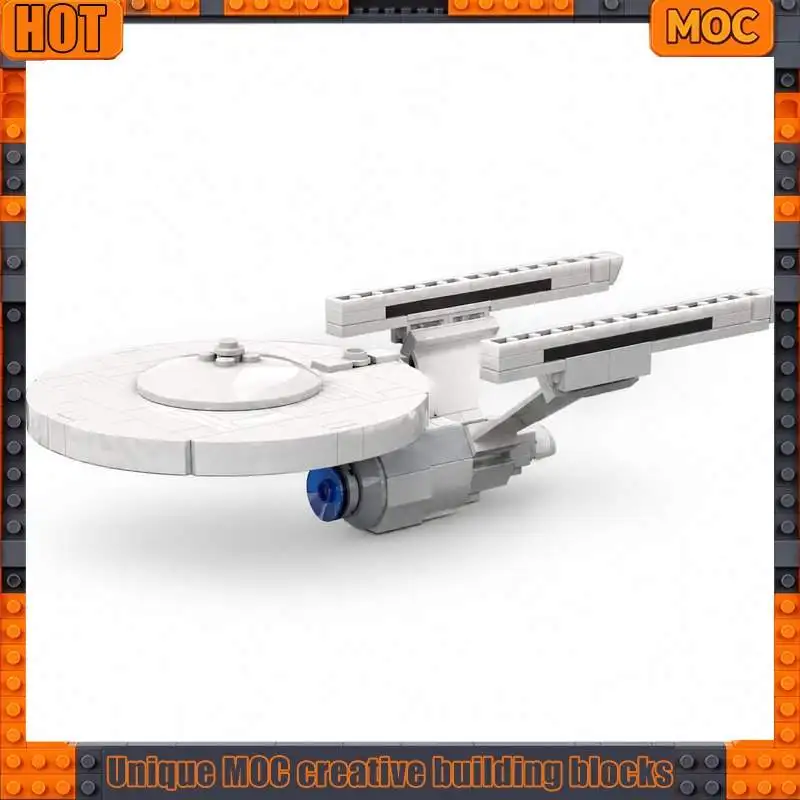 164PCS Classic Saucer Hull Starship Cruiser Model MOC Building Blocks Custom Creative Model Blocks DIY Assembly Display Gift