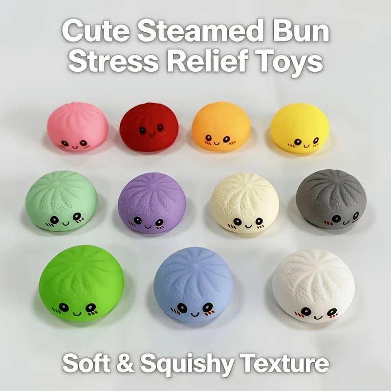 10 Stück Mini-Dumpling Squishy Weiche Langsam Aufsteigende Quetsch-Spielzeuge Kawaii Anti-Stress Entspannungs-Fidget-Spielzeug Niedliches Geschenk – Detail 4