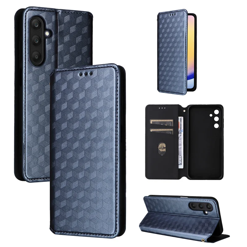 

For Samsung Galaxy C55 5G stereoscopic lines flip wallet skin PU case purse for Galaxy C55 5G Magnetic Phone Cover