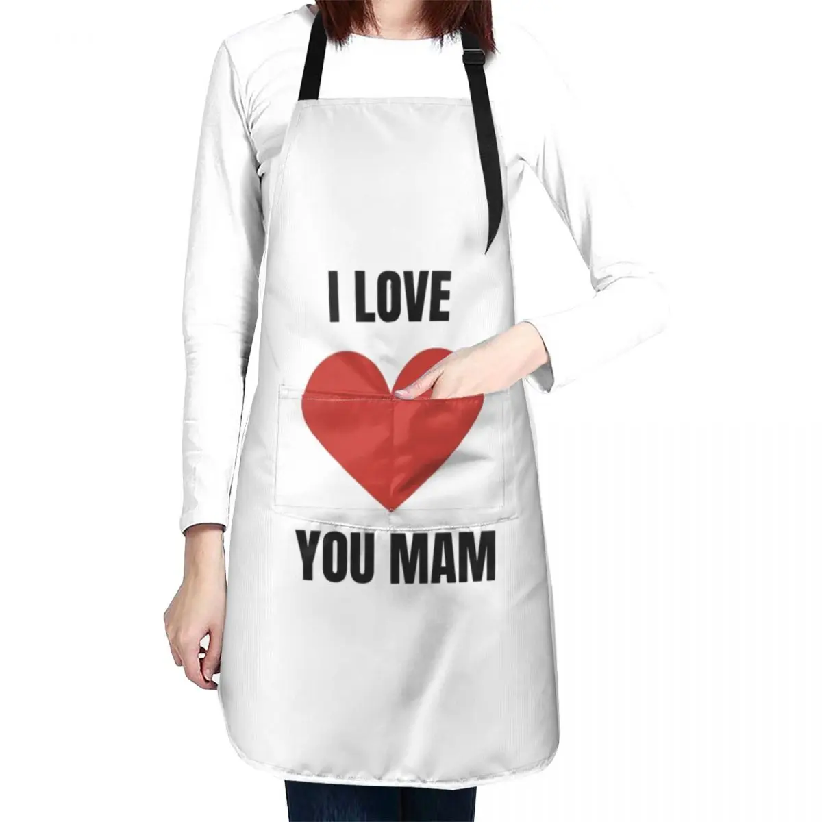 I love you mam Apron Kitchen For Man for home useful pieces Home And Kitchen Women's Dresses Apron