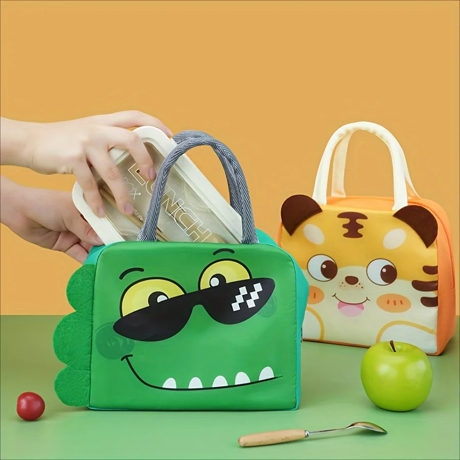 Kids Cartoon Lunch Bag Insulated Lunch Box for Boys Girls Keep Food Warm Cold Long Time Water-resistant Durable Toddler Daycare