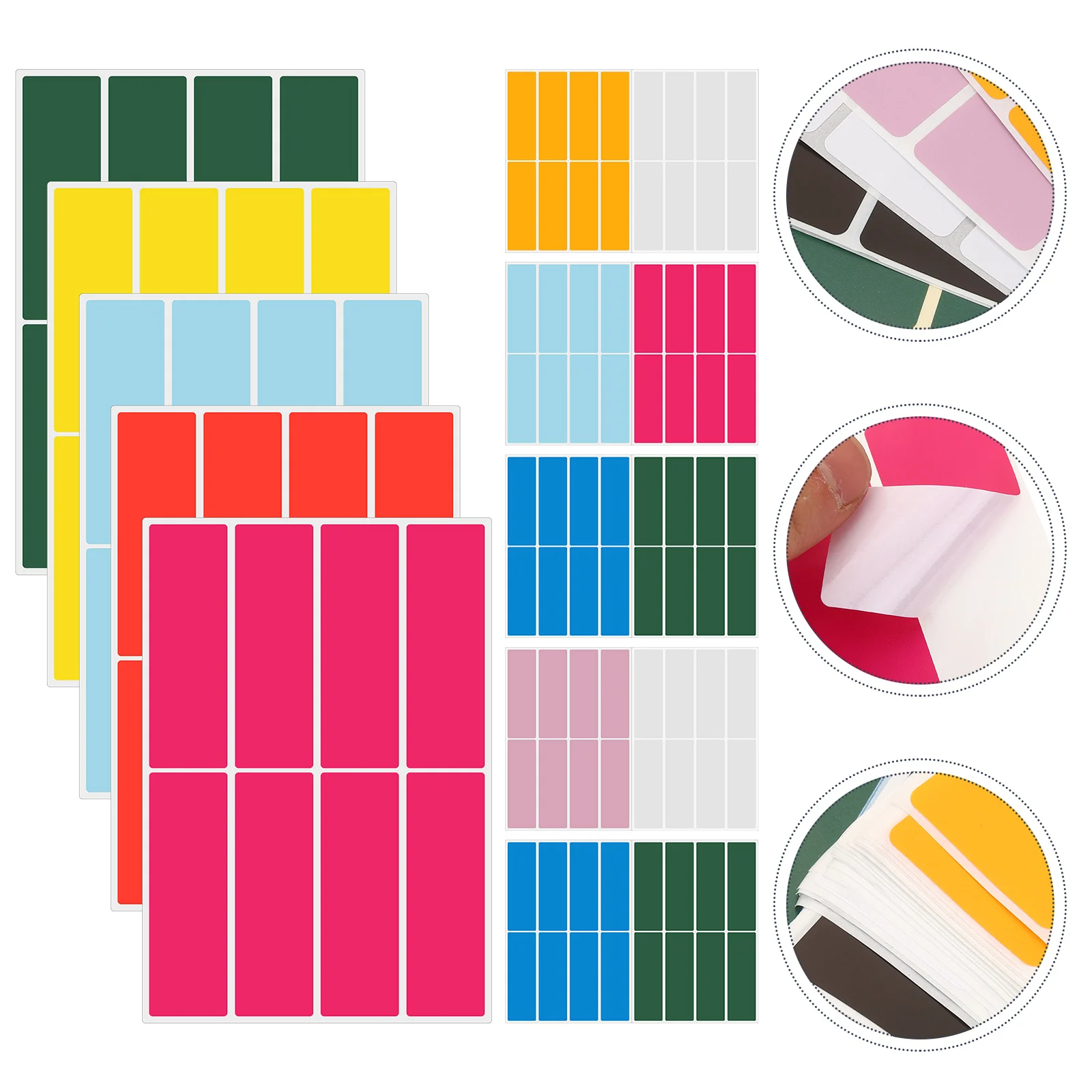

100pcs Blank Sticky Labels Adhesive Name Tags Classification Stickers For Office Home Kitchen Storage Sorting Label Paper Sheets