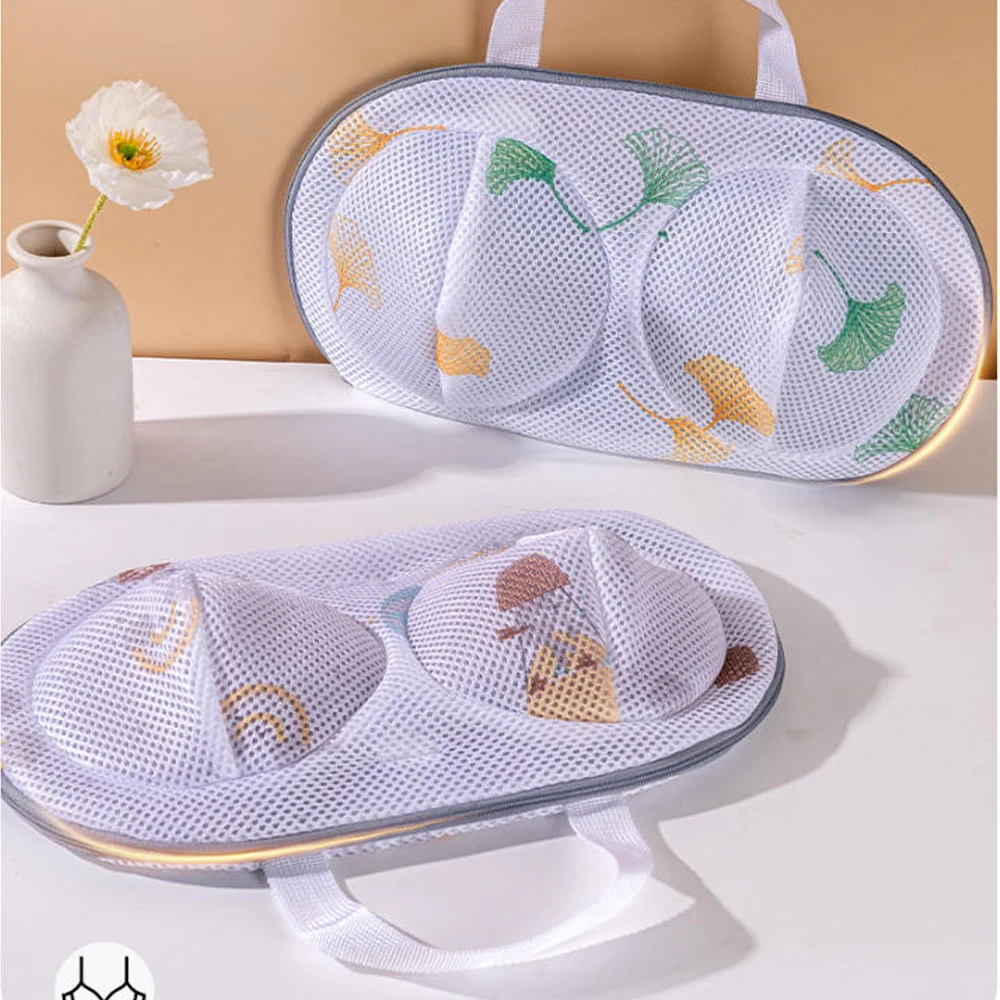 Laundry Bag For Washing Machine Double-Cup Bra Washing Bag Underwear Protect Net Nylon Brassiere Laundry Pocket For Underwear