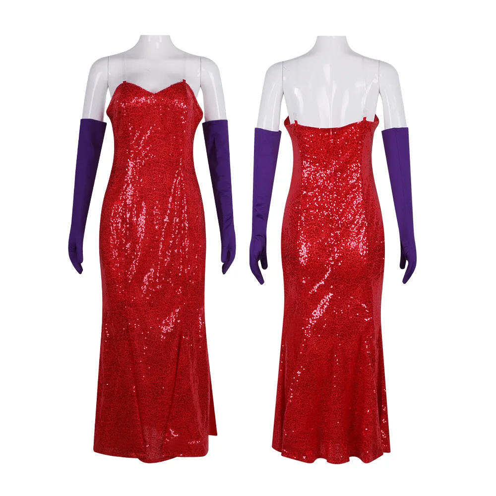 Movie Who Framed Roger Rabbit Jessica Rabbit Cosplay Costume Wig Sexy Sleeveless Long Dress Glove Halloween Party Disguise - AliExpress 200000532 Movie Who Framed Roger Rabbit Jessica Rabbit Cosplay Costume Wig Sexy Sleeveless Long Dress Glove Halloween Party Disguise - AliExpress 200000532