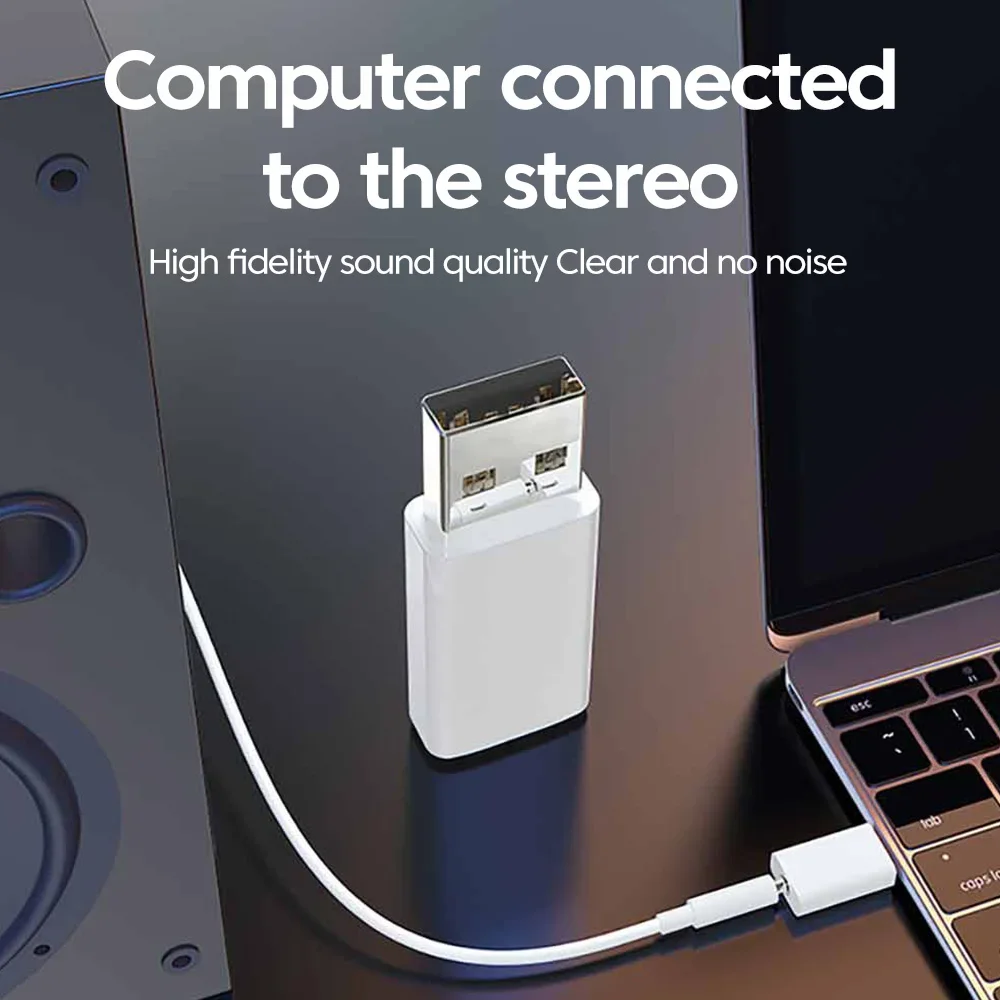 USB/Type C to 3.5 mm jack Audio Adapter USB C 3 5mm Audio Converter Headphone Adapter For IPhone15 Samsung Sound Card External