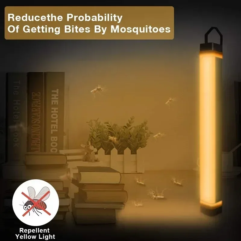 32CM Portable Camping Lantern LED Tent Light Rechargeable Power Bank Emergency Night Lamp Work Maintenance Lighting Flashlight