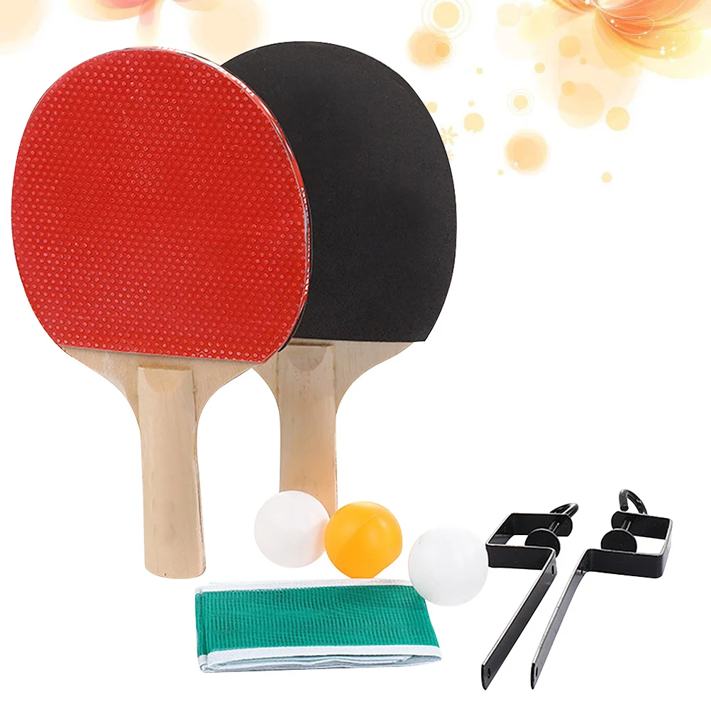 

Durable Table Tennis Racket Rack Set Pong Training Tools Wooden Metal Plastic Suitable Youth Kid Relief Pressure