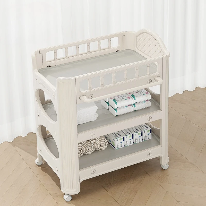 Pediatrician Recommended Back-Saving Nursery Essential Portable Collapsible Diaper Changing Station Ergonomic Newborn Care Table