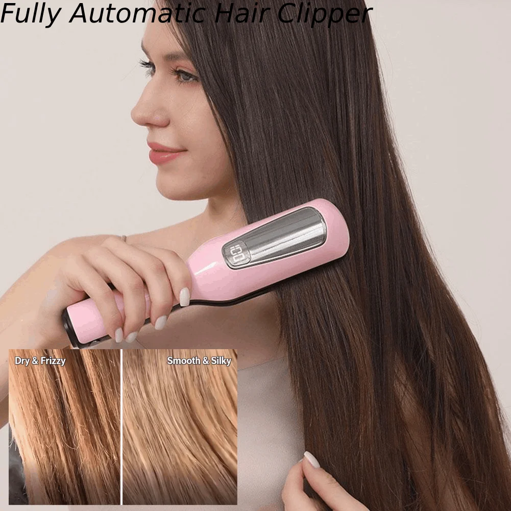 2 In 1 Negative Ions Split End Trimmer Rechargeable Hair Straightener Flat Iron Remove Dry Forked Hair Ends  Frizzy Damaged Hair