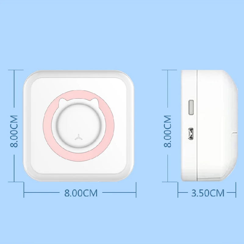 Mini Printer Portable Thermal Stickers Paper Inkless Bluetooth Wireless Impresora Android IOS Portable Label Printer image 5
