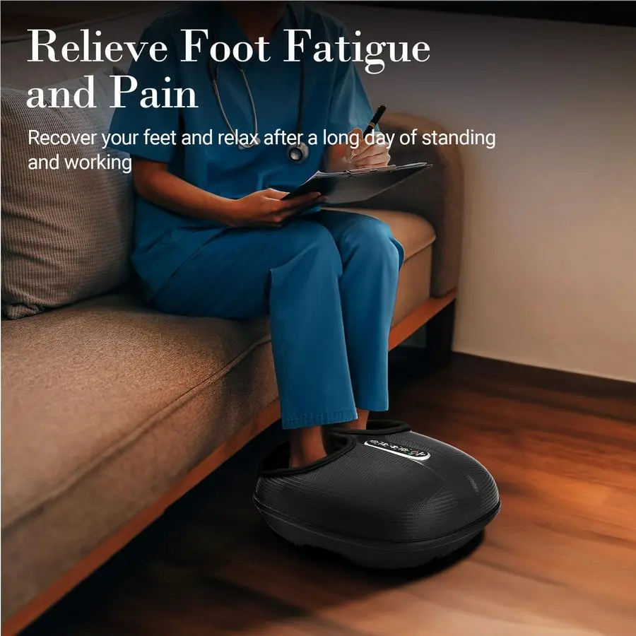 

Massager with Heat FSA Eligible HSA, Shiatsu Feet Massager with Remote Control, MultiLevel Compression Deep Knead Foot Massage f