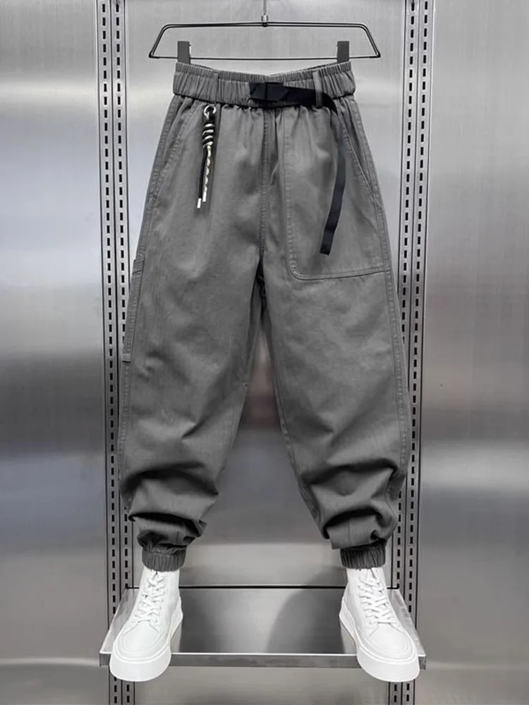 

Мужские винтажные рабочие брюки больших размеров, свободные повседневные широкие брюки Харлан, модные брендовые осенние брюки-карго с высокой талией