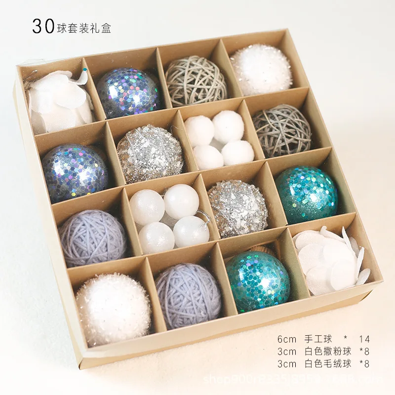 Christmas Balls Set 30pcs Special-shaped Multicolor Christmas Decorations 2023 New Year Xmas Tree Ornaments Set for Home Party