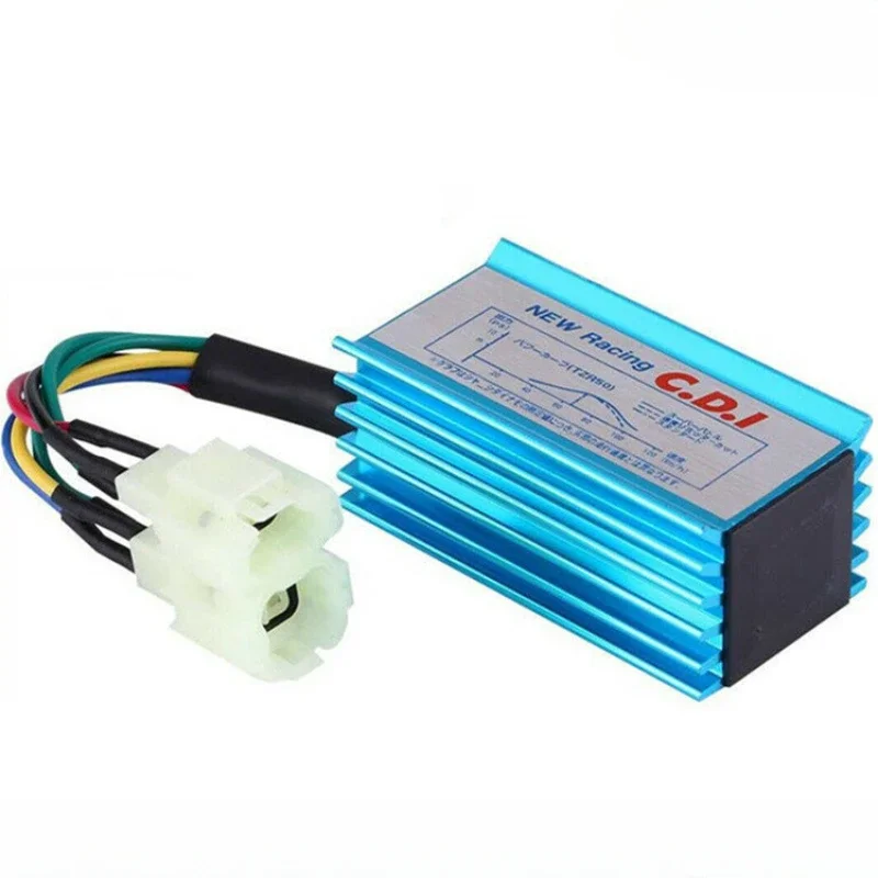 

Blue 6-Pin Racing AC CDI GY6 Round Pin Ignition Box for 50cc 90cc 110cc 125cc 150cc 2-Stroke Engine Mopeds