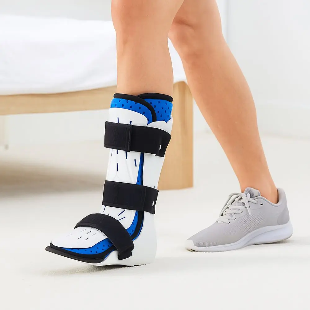 

Дышащий бандаж на лодыжку, регулируемая нескользящая подошва, сустав на лодыжку, Varus Valgus, съемный фиксатор перелома икры, корректор капель стопы