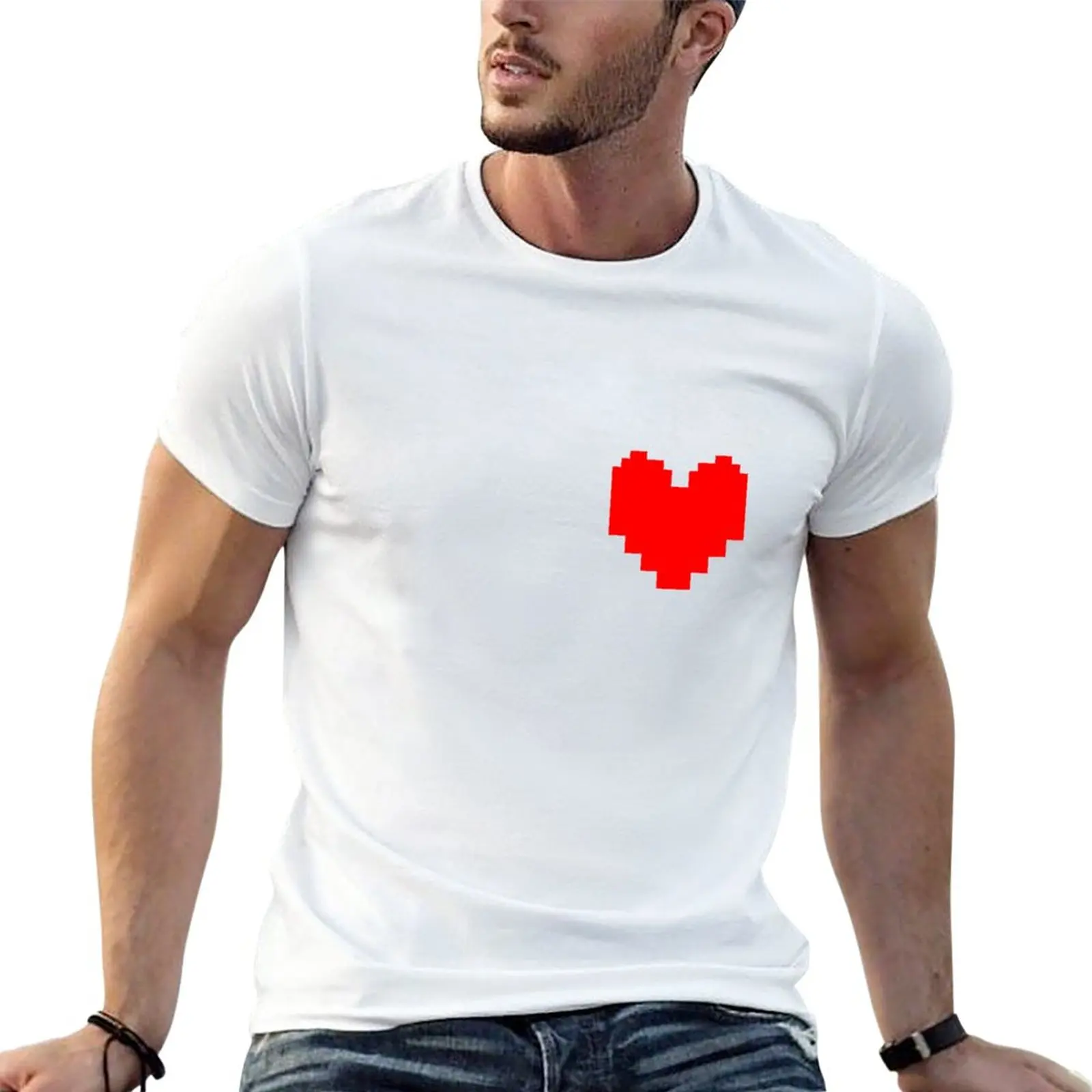 Undertale Heart T-Shirt tees hippie clothes anime clothes mens graphic t-shirts pack